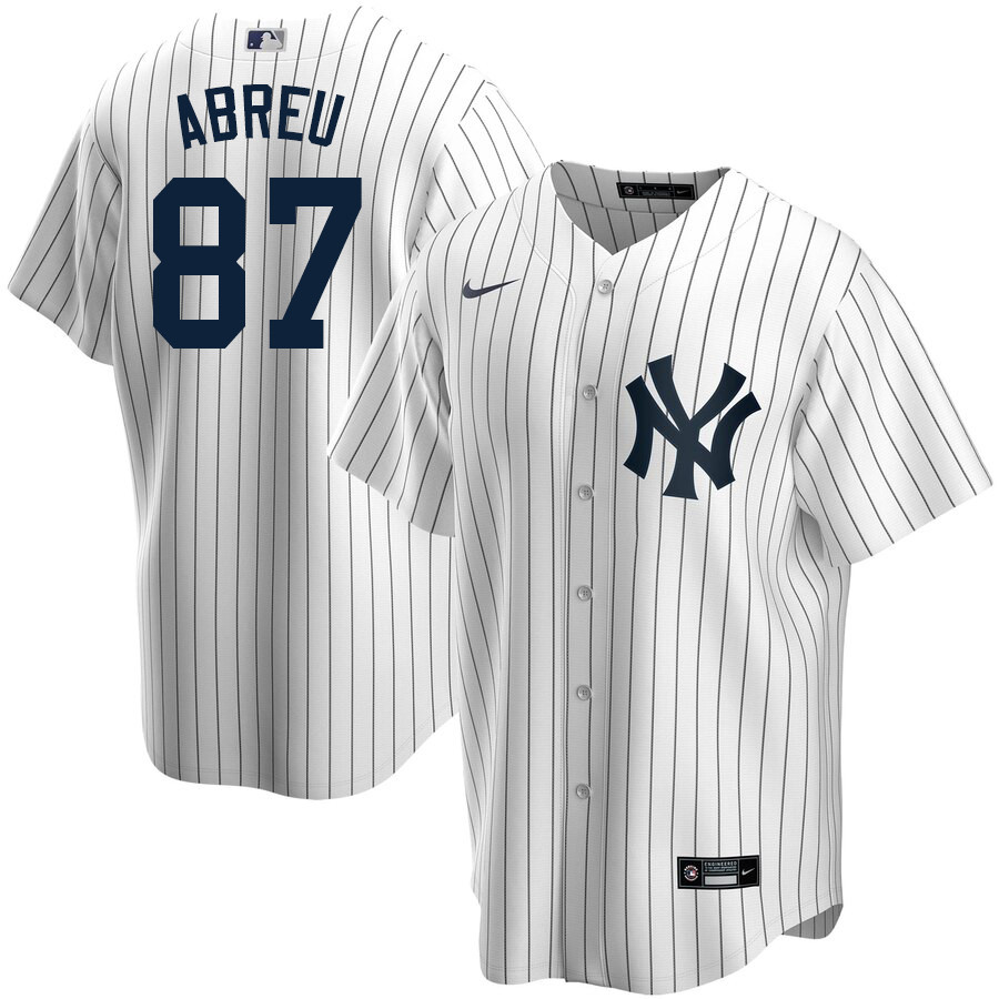2020 Nike Men #87 Albert Abreu New York Yankees Baseball Jerseys Sale-White